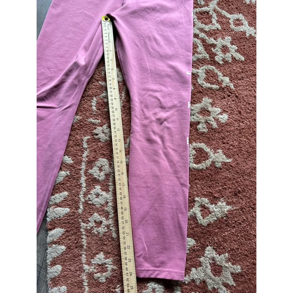 Nike Dri Fit Mauve Pink Spellout‎ Leggings M Medium